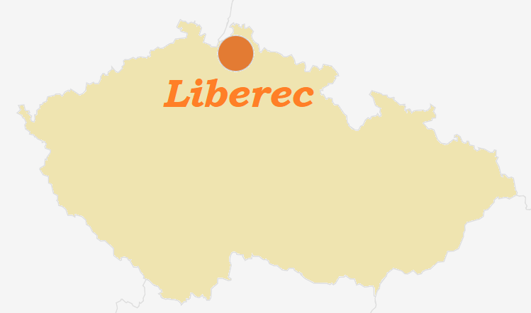 Liberec na mapě